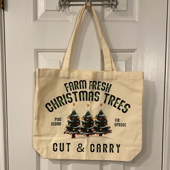 Handbags - Christmas Trees Canvas Tote Bag